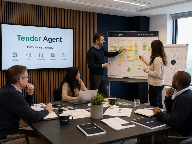 Workshop-Situation mit FM-Experten am Whiteboard